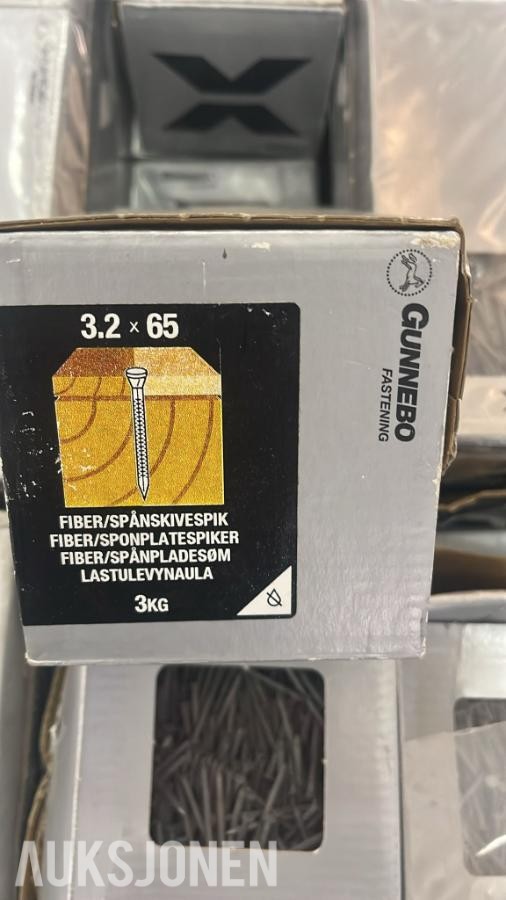 nytt - Gunnebo spiker/festemateriale - 570 pk
